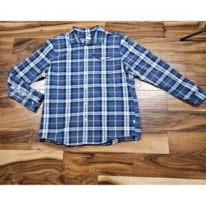 The North Face Long Sleeve Button  Shirt Mens Size XL Blue Plaid